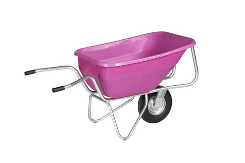 Einradkarre 260 Liter verzinkt pink